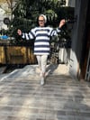 Lacivert Çizgili Sweat