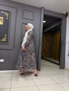 Mavi Çıtır Desen Elbise