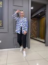 Mavi Dalmaçya Desen Armül Gömlek