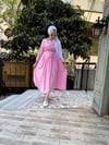 Modal Pileli Elbise Pembe