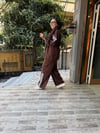 Modal Şeritli Takım Kahve