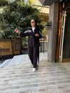 Modal Şeritli Takım Siyah