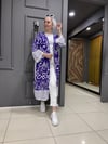Mor Beyaz Desen Kimono