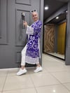 Mor Beyaz Desen Kimono
