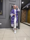 Mor Beyaz Desen Kimono