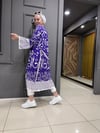 Mor Beyaz Desen Kimono