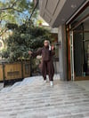 Nubuk Asimetrik Takım Kahve