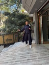 Nubuk Asimetrik Takım Lacivert