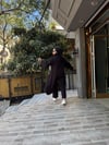 Nubuk Asimetrik Takım Siyah