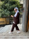 Ön Fermuarlı Takım Kahve
