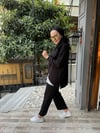 Ön Fermuarlı Takım Siyah