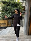 Ön Fermuarlı Takım Siyah
