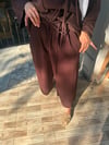 Oysh Bol Paça Pantolon Etek Kahverengi