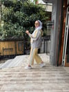 Oysh Paraşüt Hırka Detaylı Takım Sarı Gri