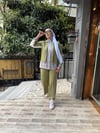 Oysh Paraşüt Hırka Detaylı Takım Yeşil Gri