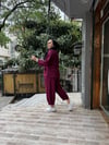 Oysh Şalvar Takım Bordo