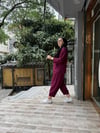 Oysh Şalvar Takım Bordo
