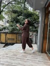 Oysh Şalvar Takım Kahve