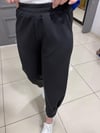Paça Çıtçıt Şalvar Scuba Pantolon Siyah