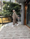 Paça Lastikli İşlemeli Kimono Takım Haki