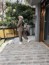Paça Lastikli İşlemeli Kimono Takım Haki