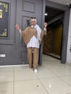 Panama Örme Kumaş 2'li Takım Bej