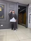 Panama Örme Kumaş 2'li Takım Füme