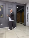 Panama Örme Kumaş 2'li Takım Füme