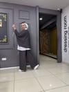 Panama Örme Kumaş 2'li Takım Füme