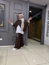 Panama Örme Kumaş 2'li Takım Kahverengi