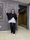 Panama Örme Kumaş 2'li Takım Siyah