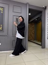 Panama Örme Kumaş 2'li Takım Siyah