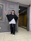 Panama Örme Kumaş 2'li Takım Siyah