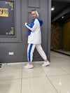 Paraşüt Detaylı Eşofman Takımı Ekru Mavi