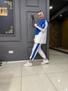 Paraşüt Detaylı Eşofman Takımı Ekru Mavi