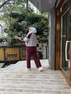 Paraşüt Detaylı Oysh Takım Bordo Gri