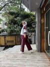 Paraşüt Detaylı Oysh Takım Bordo Gri