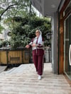Paraşüt Detaylı Oysh Takım Bordo Gri
