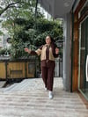 Paraşüt Detaylı Oysh Takım Kahve Bej