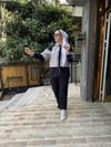 Paraşüt Detaylı Oysh Takım Lacivert Gri