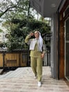 Paraşüt Detaylı Oysh Takım Yeşil Gri