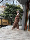 Payetli Kimonolu Takım Kahve