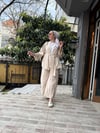 Payetli Kimonolu Takım Krem