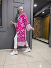 Pembe Beyaz Desen Kimono