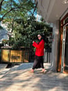 Püsküllü Kimono Kırmızı