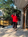 Püsküllü Kimono Kırmızı