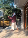 Püsküllü Kimono Mürdüm