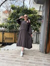 Şalvar Etekli Takım Kahve