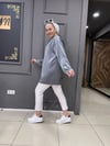 Saten Taşlı Sweat Füme