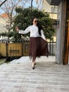 Şifon Kahve Etek